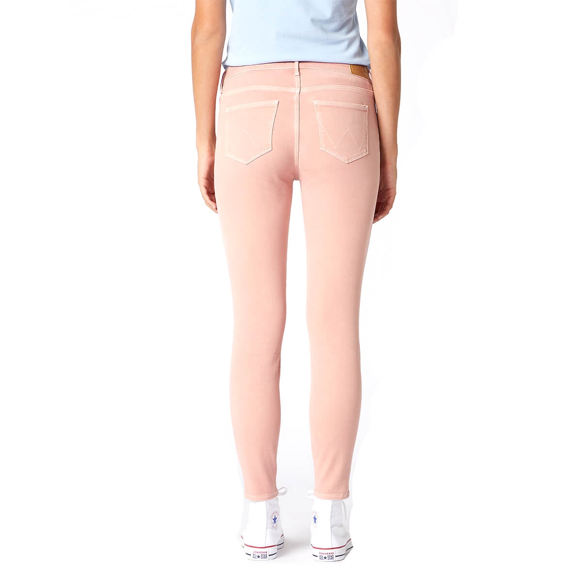 Wrangler pantaloni donna skinny crop colore rosa - immagine 3