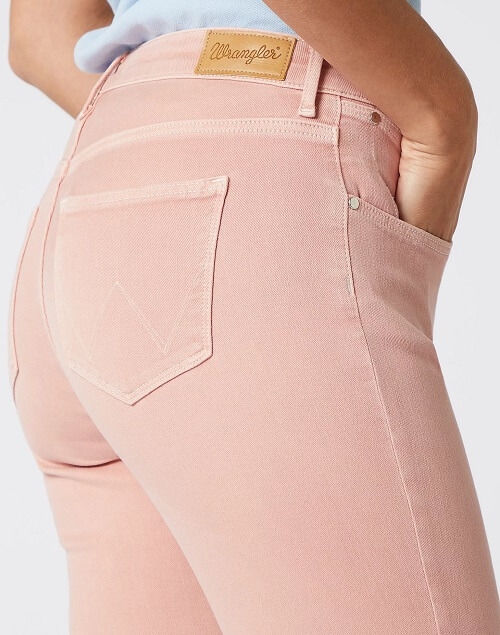 Wrangler pantaloni donna skinny crop colore rosa - immagine 5